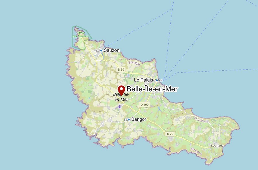 Carte de Belle-Île-en-Mer