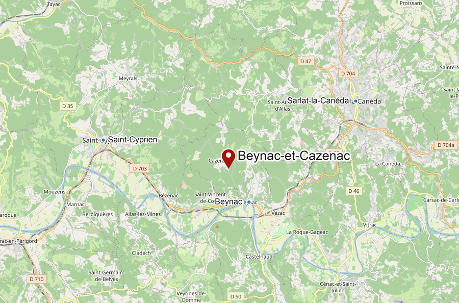 Carte de Beynac-et-Cazenac