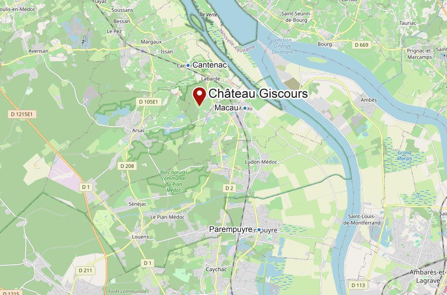 Karte von Château Giscours