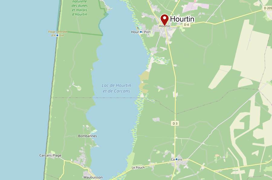 Karte von Hourtin