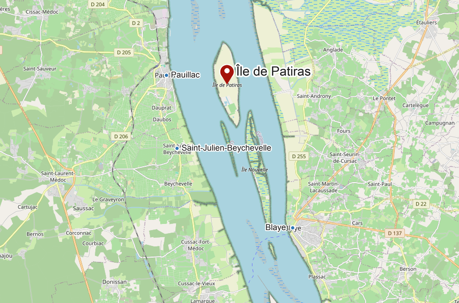 Karte der Île de Patiras