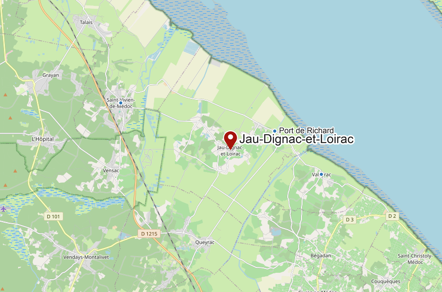 Carte de Jau-Dignac-et-Loirac