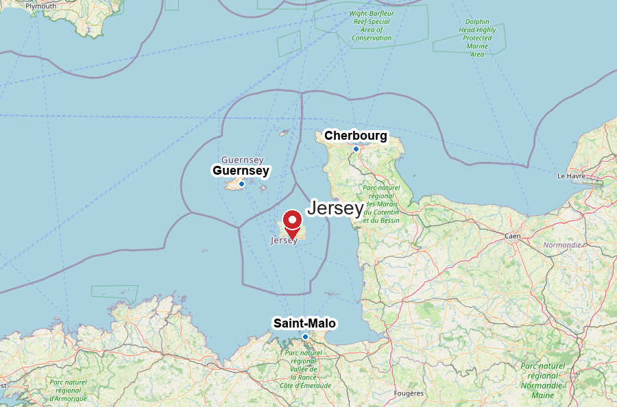 Carte de Jersey et des îles Anglo-Normandes