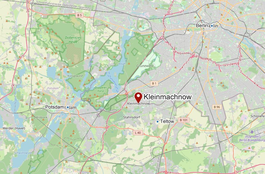 Karte von Kleinmachnow
