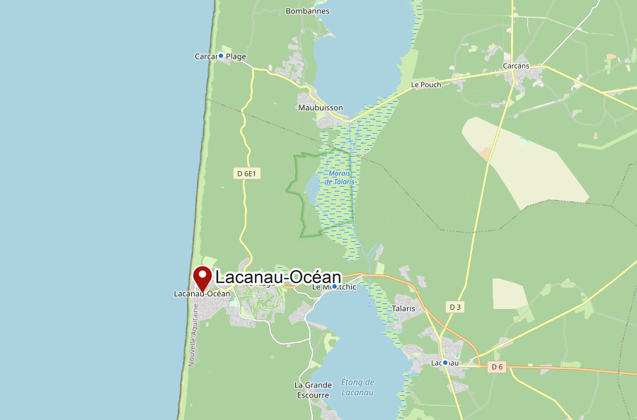 Landkarte von Lacanau Océan