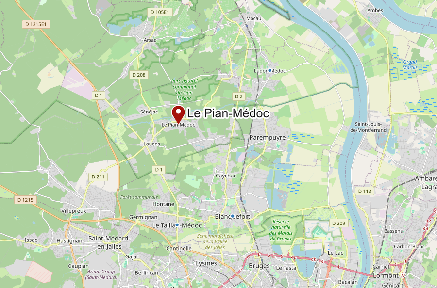 Carte du Pian-Médoc