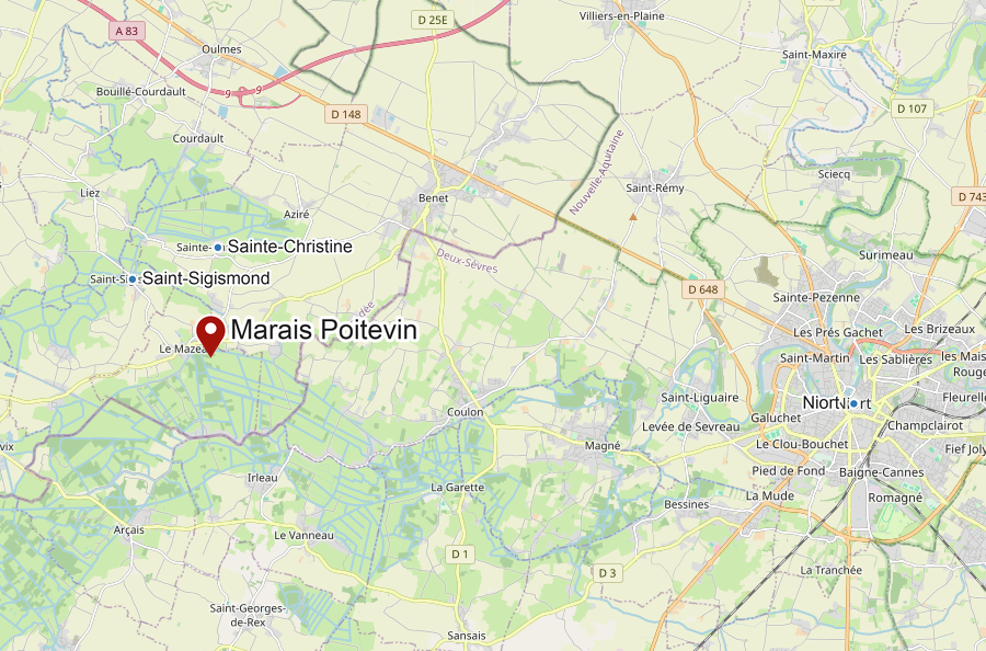 Carte du Marais poitevin