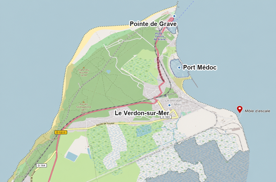 Carte : gare maritime du Verdon