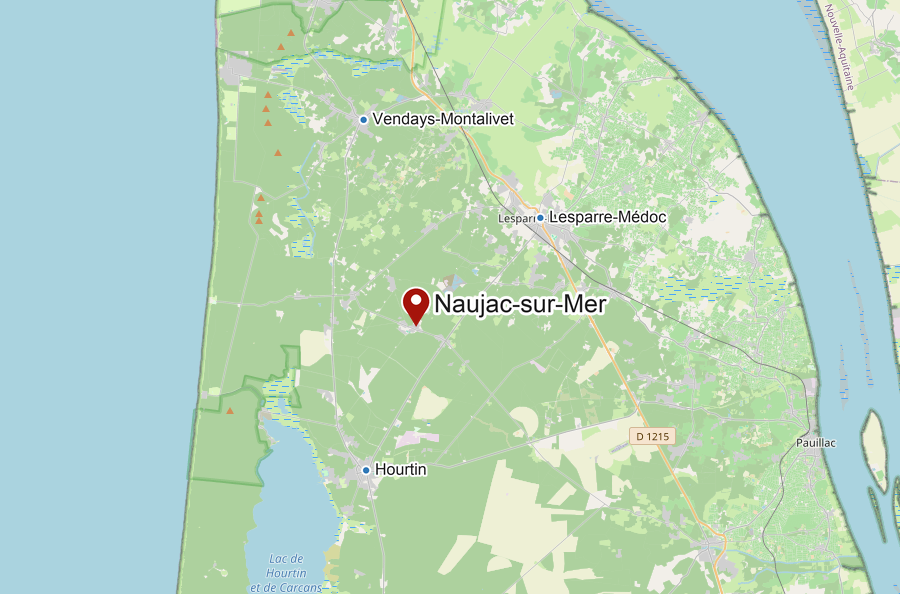 Karte von Naujac-sur-Mer
