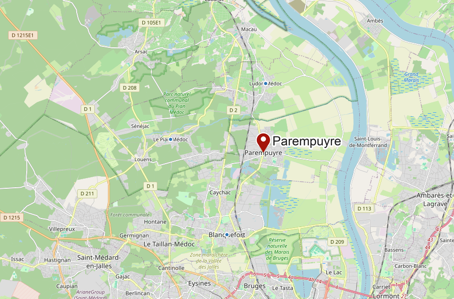 Karte von Parempuyre