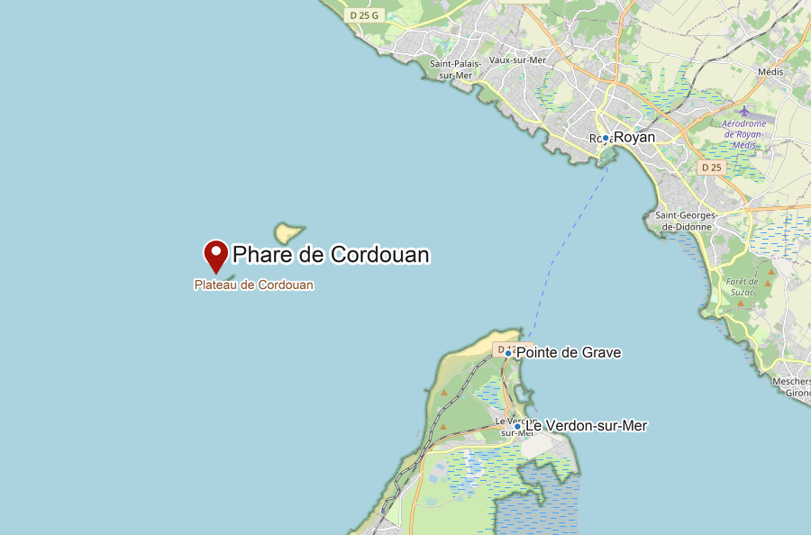 Karte von Cordouan