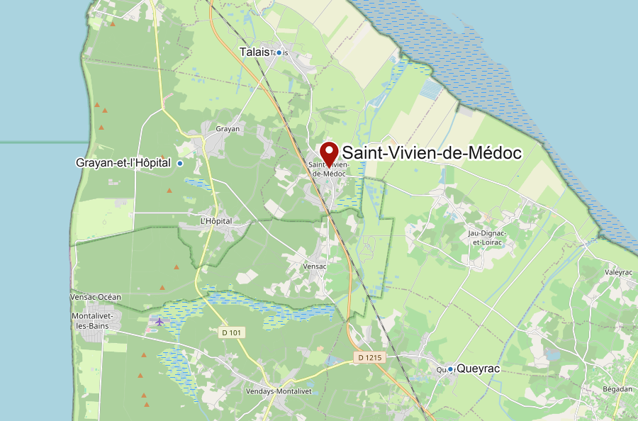 Karte von Saint-Vivien-de-Médoc