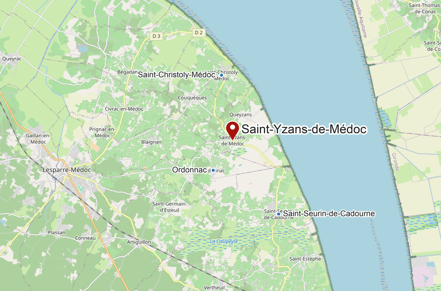 Carte de Saint-Yzans-de-Médoc