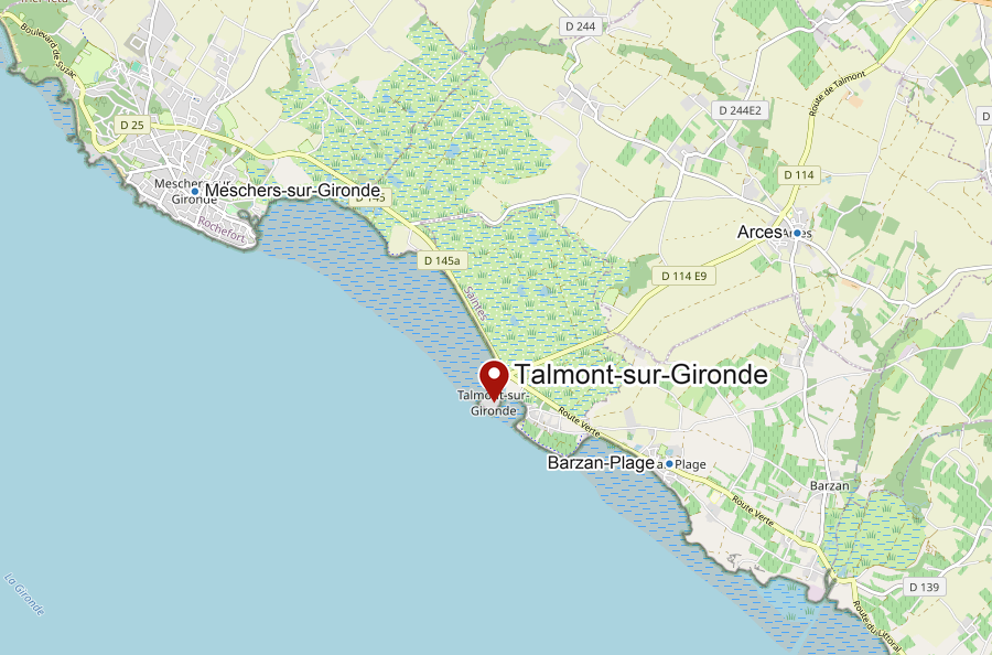 Karte von Talmont-sur-Gironde