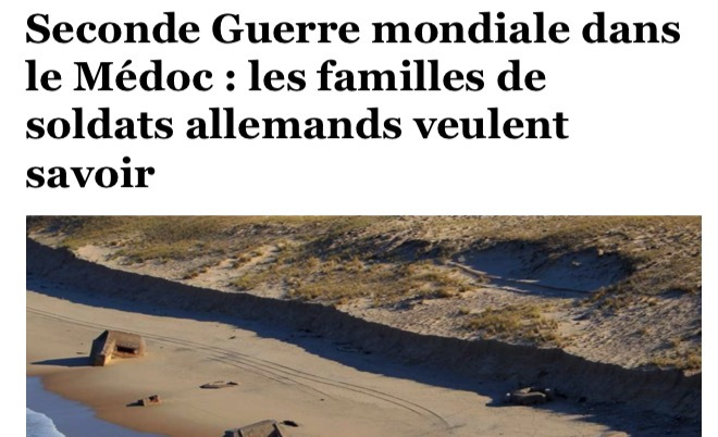 Seconde Guerre mondiale dans le Médoc : les familles de soldats allemands veulent savoir