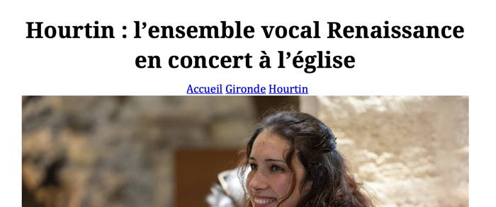 L'ensemble vocal Renaissance en concert