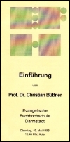 Flyer zu meiner Einführung zum Honorarprofessor