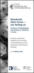 Programm-Flyer der Tagung Demokratie leben lernen