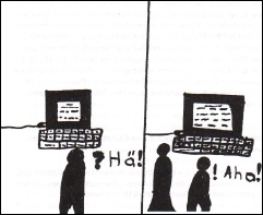 Kinderbild eines Computers